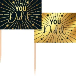 Partypicks You Did It Guld/Svart 50-pack