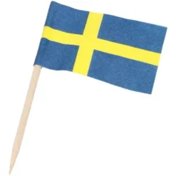 Partypinnar med Sverigeflaggor 1000-pack