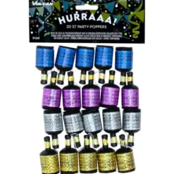 Party Poppers Färgmix 20-pack