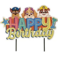 Paw Patrol Happy Birthday Tårtdekoration