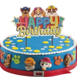 Paw Patrol Happy Birthday Tårtdekoration
