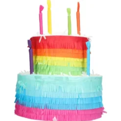 Pinata Regnbågs Tårta med Ljus