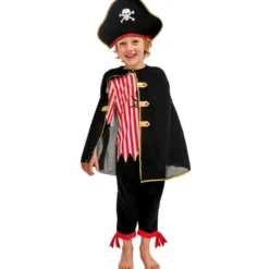 Piratkapten Maskeraddräkt Barn 116-128 cm (6-8 år (116-128 cm))