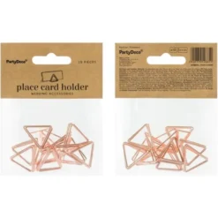 Placeringskorthållare Trianglar Roséguld