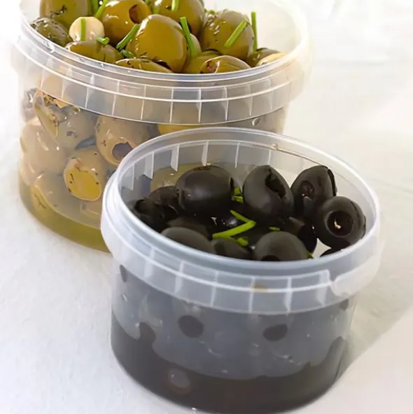 Plastburkar med Lock Mellan 40-pack