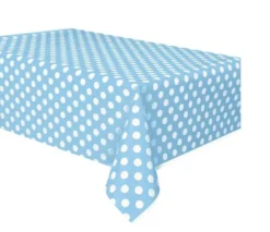 Polka Dot Ljusblå Bordsduk
