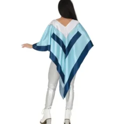 Poncho Disco Blå/Vit (L)