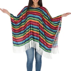 Poncho Mexikansk Flerfärgad (L)