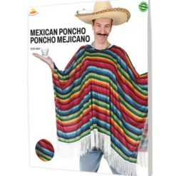 Poncho Mexikansk Flerfärgad (L)