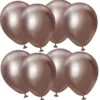 Premium Små Latexballonger Chrome Chocolate (25-pack)