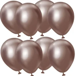 Premium Små Latexballonger Chrome Chocolate (25-pack)