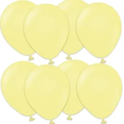Premium Små Latexballonger Macaron Yellow (25-pack)