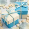 Presentaskar Baby Blå och Vit