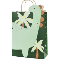 Presentpåse Dinosaurie Grön