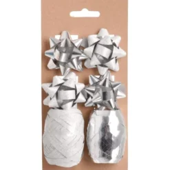 Presentsnöre & Rosett Kit Silver
