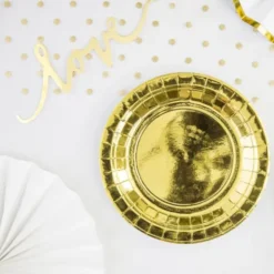 Prickigt Organzatyg Vit och Guld