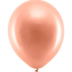 Rainbow Latexballonger Metallic Roséguld 100-pack