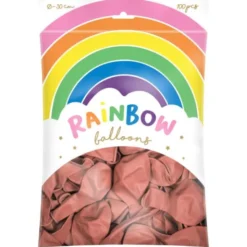 Rainbow Latexballonger Metallic Roséguld 100-pack