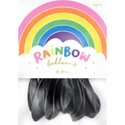 Rainbow Latexballonger Pastell Svarta