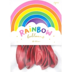 Rainbow Små Latexballonger Pastell Röda