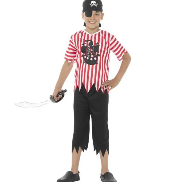 Randig Piratdräkt Barn (4-6 år (115-128 cm))
