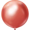 Röda Gigantiska Chrome Latexballonger 2-pack
