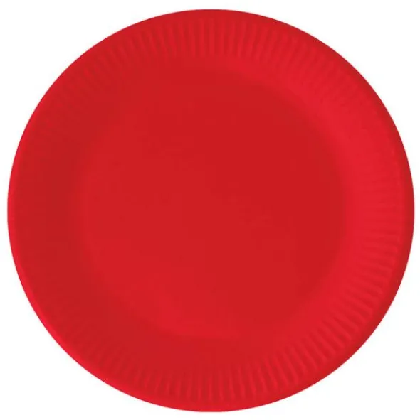 Röda Pappassietter Solid Color