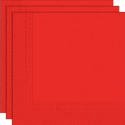 Röda Servetter Solid Color