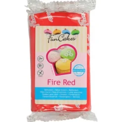 Röd Sockerpasta Fire Red