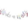 Regnbågsskimrande Banderoll Make a Wish