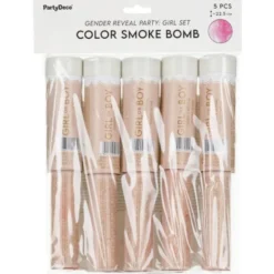 Rökbomb Rosa 22,5 cm 5-pack