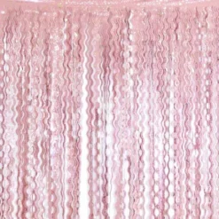 Rosa Dörrdraperi Swirls med Stjärnor