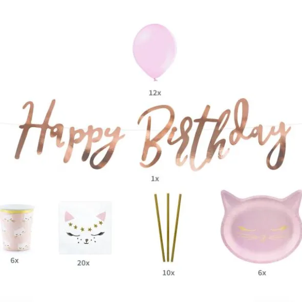 Rosa Katt Kalas Kit