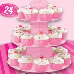 Rosa Muffinsställ