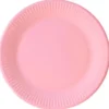 Rosa Papptallrikar Solid Color