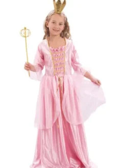 Rosa Prinsessklänning med Krona Barn (2-4 år (92-104 cm))