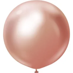 Roseguldiga Gigantiska Chrome Latexballonger 2-pack