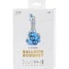 1-års Ballongbukett Silver & Blå