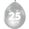 25 Års Ballonger Metallic Silver