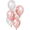 70-års Ballonger Rosa & Silver