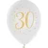 30 Års Ballonger Stjärnor