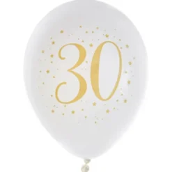 30 Års Ballonger Stjärnor