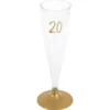 20-års Champagneglas Flergångs Guld
