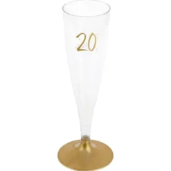 20-års Champagneglas Flergångs Guld