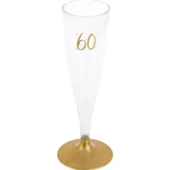 60-års Champagneglas Flergångs Guld