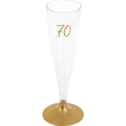 70-års Champagneglas Flergångs Guld
