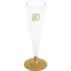 80-års Champagneglas Flergångs Guld