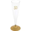 50-års Champagneglas Flergångs Guld
