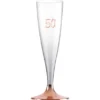 50-års Champagneglas Flergångs Roseguld