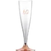 60-års Champagneglas Flergångs Roseguld